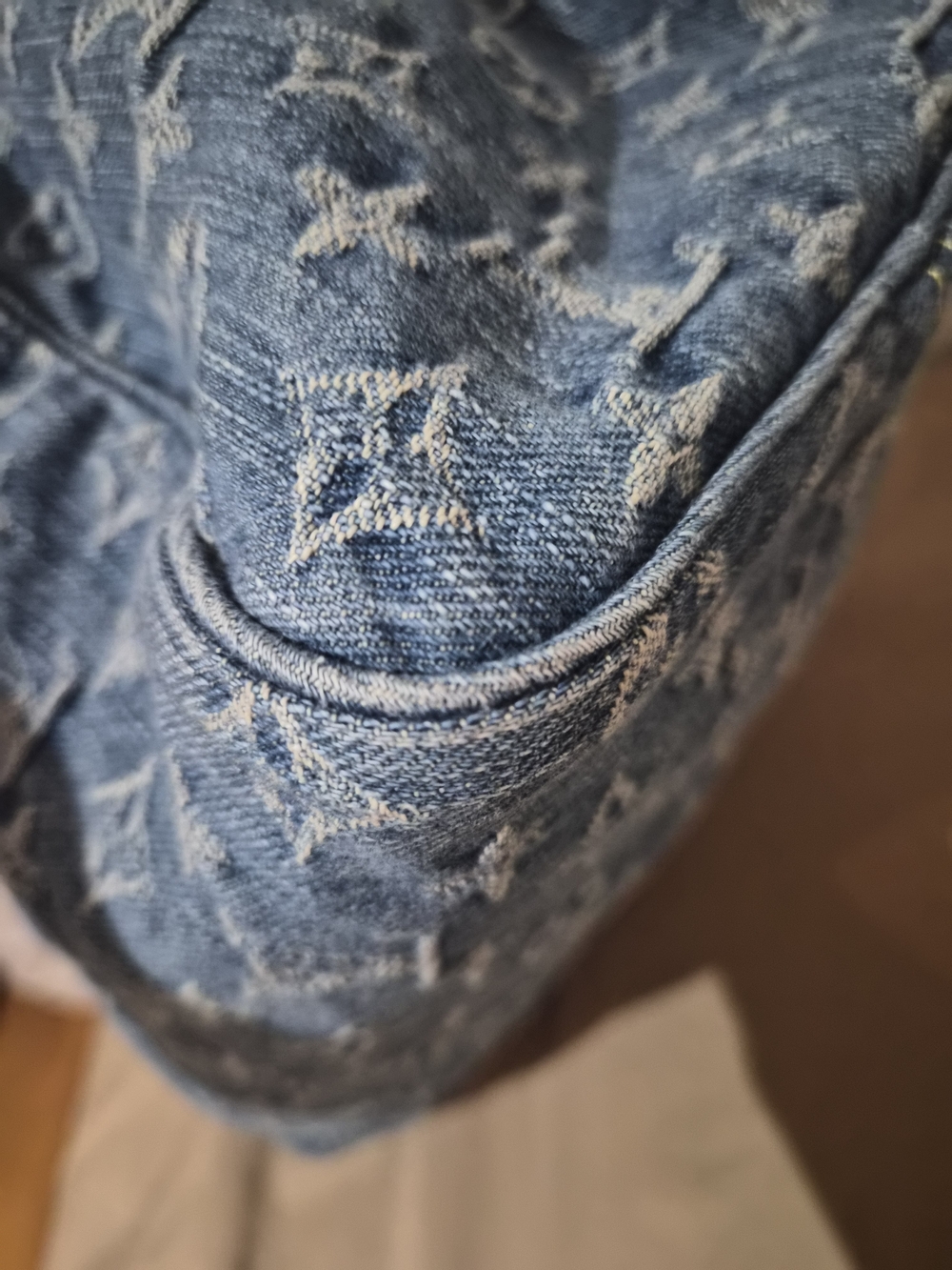 Louis Vuitton Blue Denim Monogram Speedy Bandoulière - Picture 7 of 10
